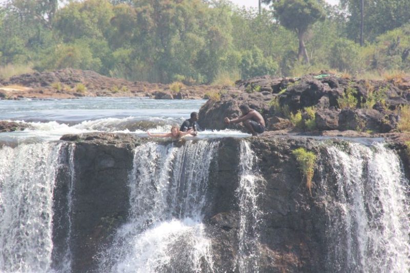 Victoria Falls, Zambia, Zimbabwe, Africa, planking