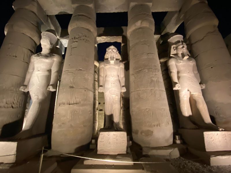 colossal statues, Luxor Temple, ancient Egypt