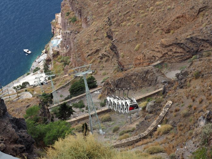 Fira, Santorini, Caldera, donkey, Greek Islands