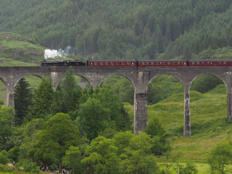 Harry Potter train, Glencoe, Scottish Highlands, iconic Scotland