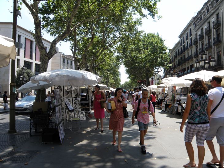 Las Ramblas, Barcelona, Spain, main street