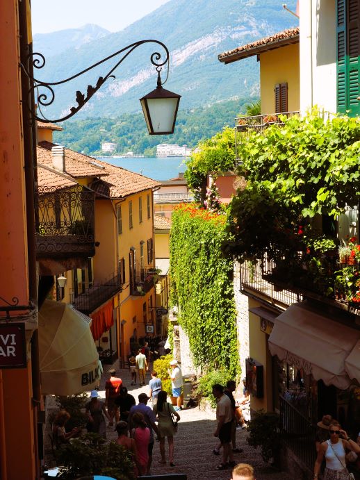 Lake Como, beautiful street, Lago di Como, Italy