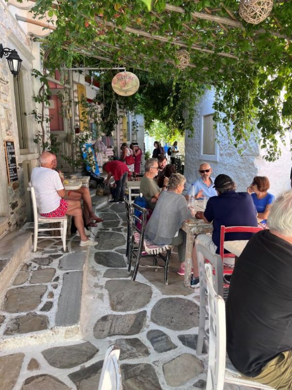 Naxos hilltop village, Greek Islands, Cyclades,