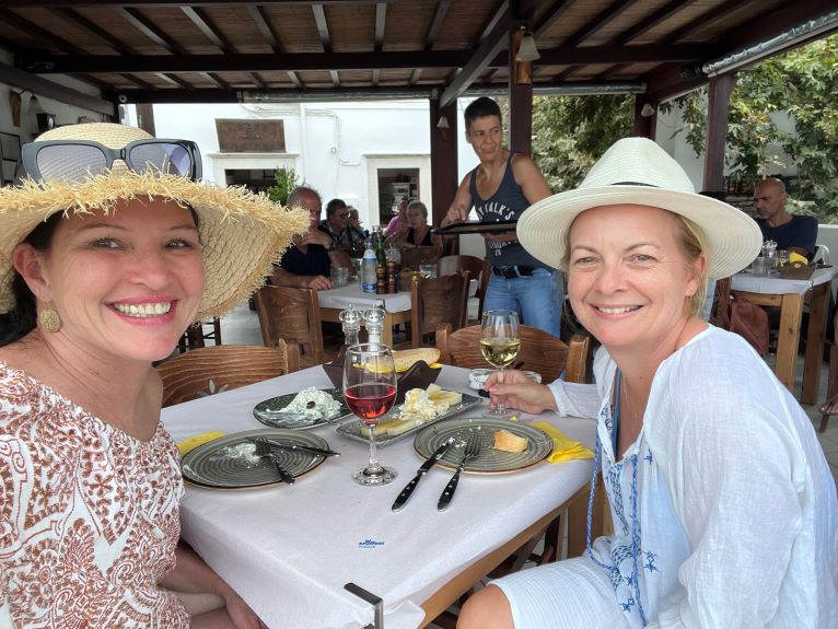 Village of Naxos, Greek Islands, Cyclades, Naxos cheese, lunch with a view