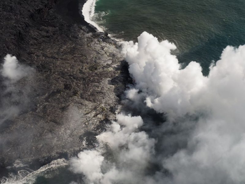 active volcano, Hawaii, Big Island, chopper ride