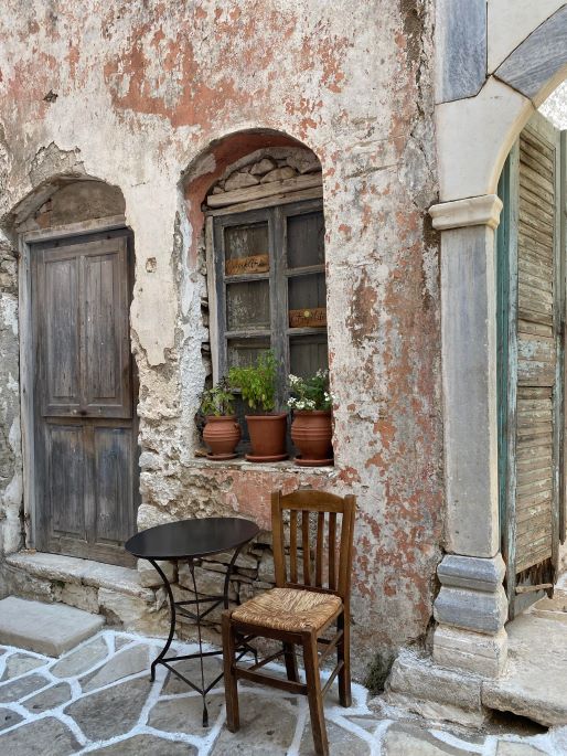 Halki, Naxos hilltop village, Greek Islands, Cyclades, Greek doors