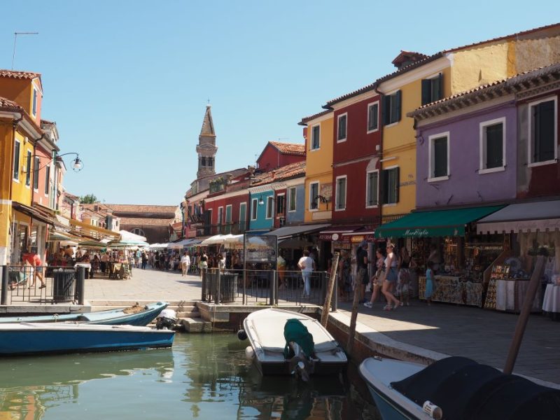 Venice islands, colourful buildings, Italy