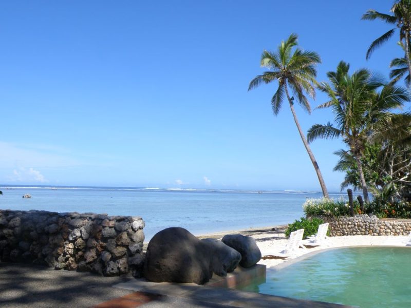 Fiji, beach, palm trees