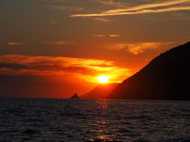 Cinque Terre, Italy, sailing day, sunset, Postcards from Abroad