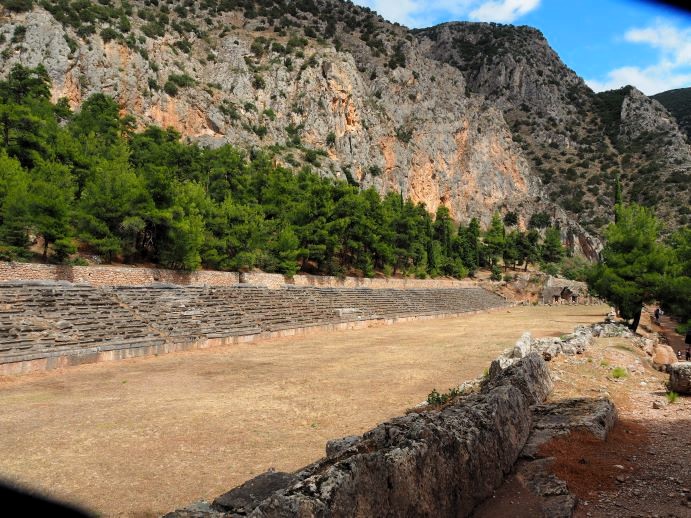 Delphi, Athens, Greece, ancient Olympics, sanctuary of Apollo, Mount Parnassus