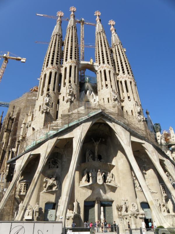 Antoni Gaudi building, Barcelona, Spain, architecture