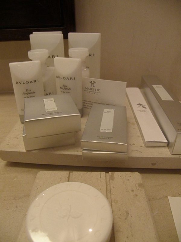 Hotel Majestic, Barcelona, Spain, complimentary toiletries