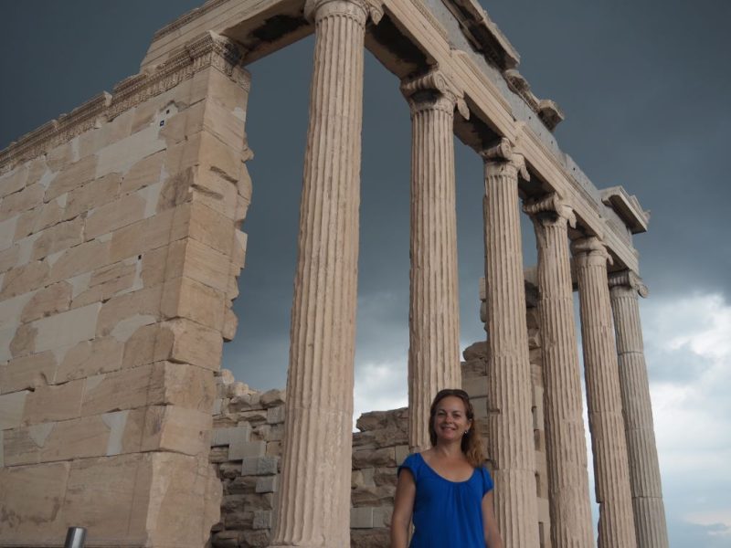 The Acropolis, The Parthenon, Athens, Greece, storm clouds