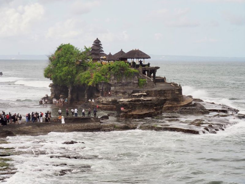 Bali, Balinese temple, rice blessing, Land in the Sea