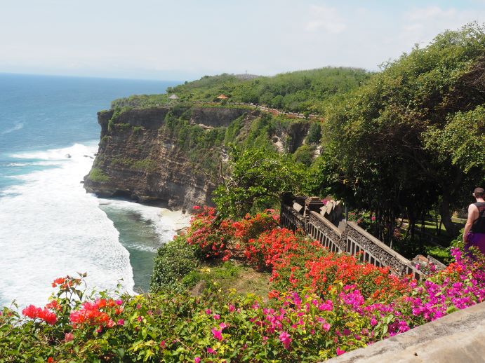 clifftop temple, Bali, guarded by monkeys