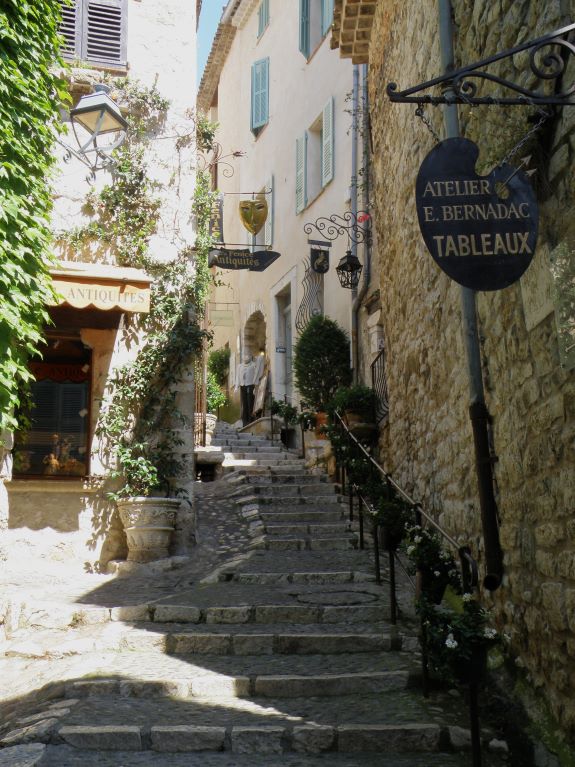 French village, French Riviera, cobblestone streets