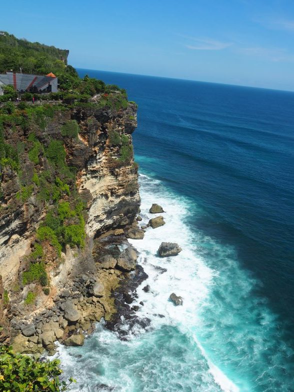 clifftop temple, Bali, guarded by monkeys