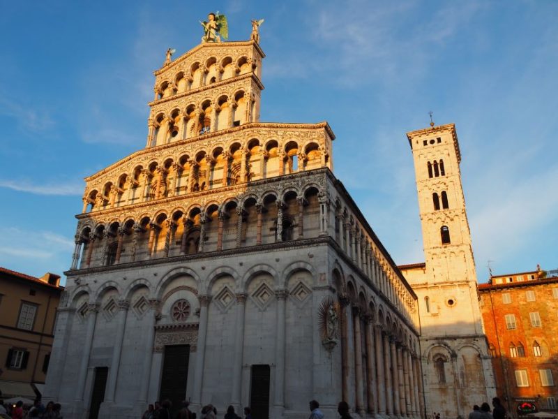 Church in Lucca, Medieval walled city, Italy