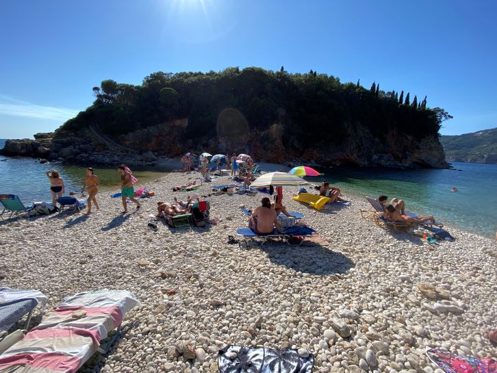 double beach, Limni Beach, Corfu, Greek Islands, Ionian Islands