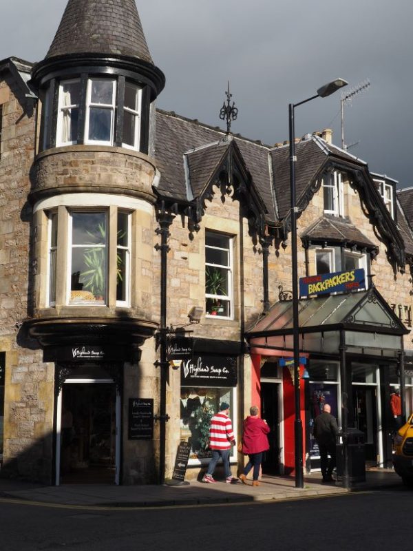 Scottish town, cute buildings, 