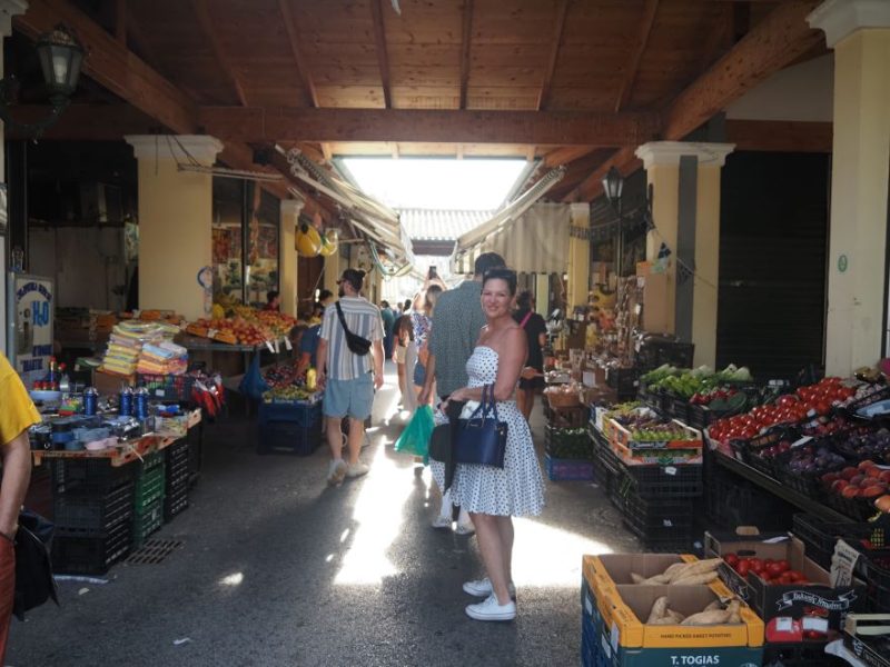 Corfu fish and fruit market, Corfu Old Town, Greek food, Greek Islands