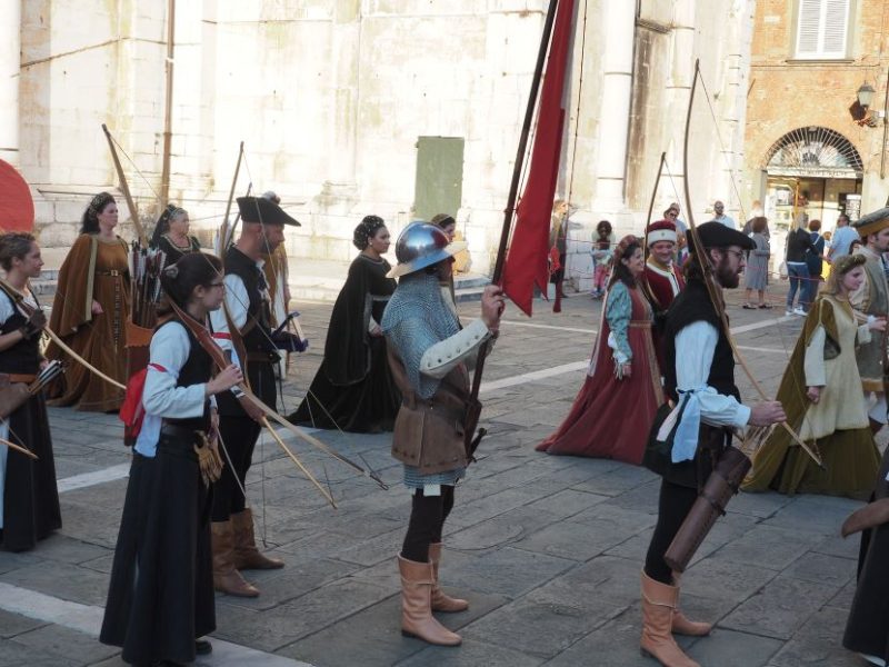 Medieval walled city, Italy, 