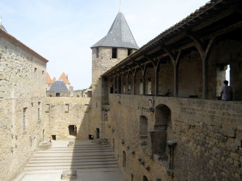 Medieval walled city, Turrets, ramparts, France