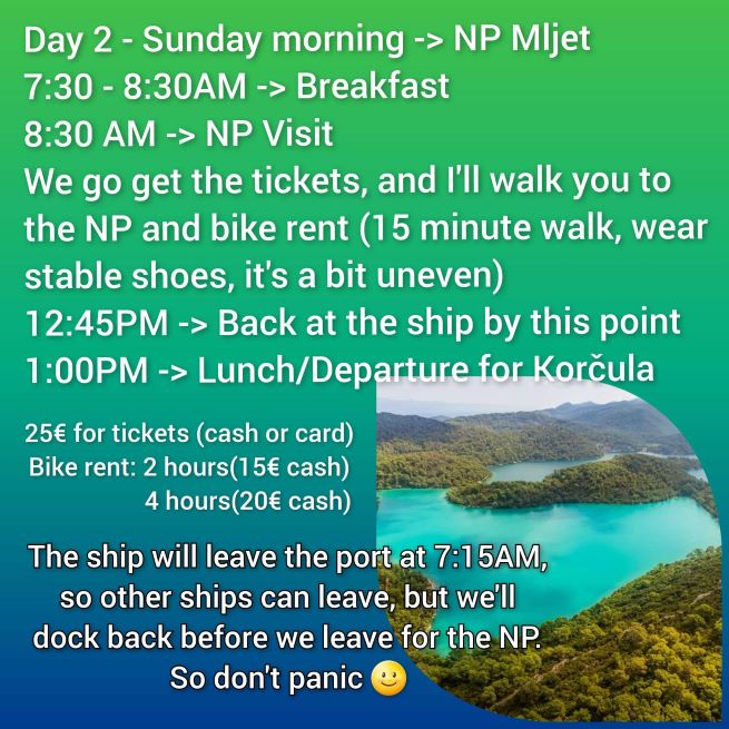 Croatia itinerary, Sail Croatia, Mljet National Park