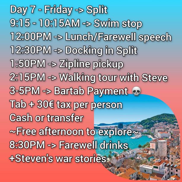 Sail Croatia, Croatia itinerary, Split