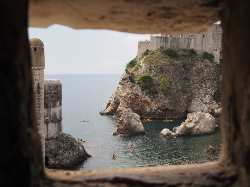 Dubrovnik, Croatia, medieval city walls, 