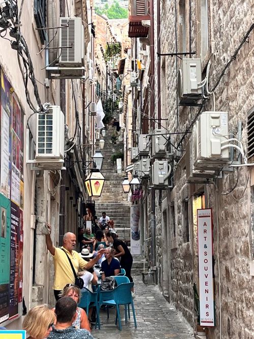 Dubrovnik, Croatia, medieval walled city, narrow alleys