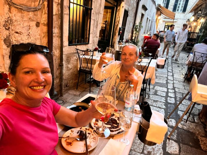 dining Dubrovnik, medieval walled city, Croatia