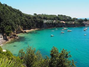 Cinque Terre Coast, Italy, blue water, sailing day,