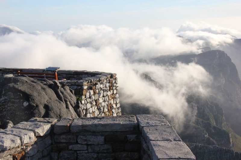 Table Mountain, cloud cover, Cape Town, South Africa