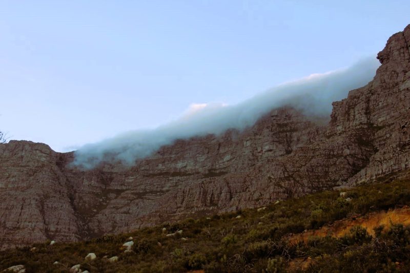 Table Mountain, cloud cover, Cape Town, South Africa