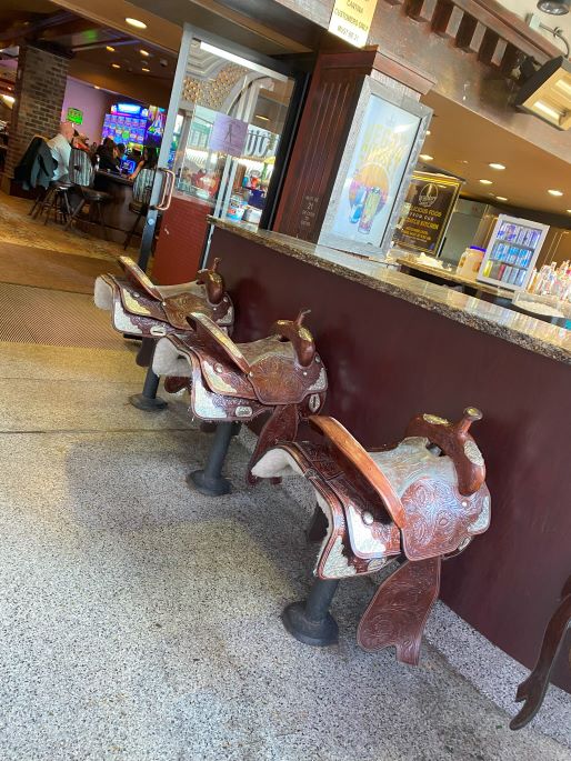 Saddle seats, Las Vegas style, Fremont Street, 